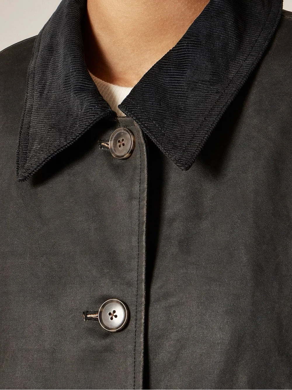 J CREW Coated Barn Jacket Washed Black Gray Combo Size XL $278 CN058